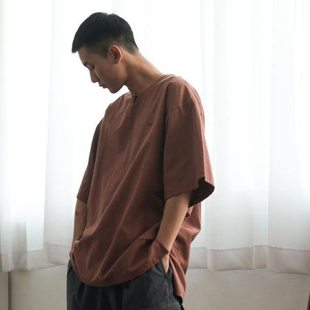 (TP927) Heavyweight Henley Neck Tee