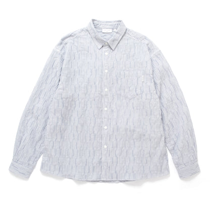 (ST555) Crinkle Striped Shirt
