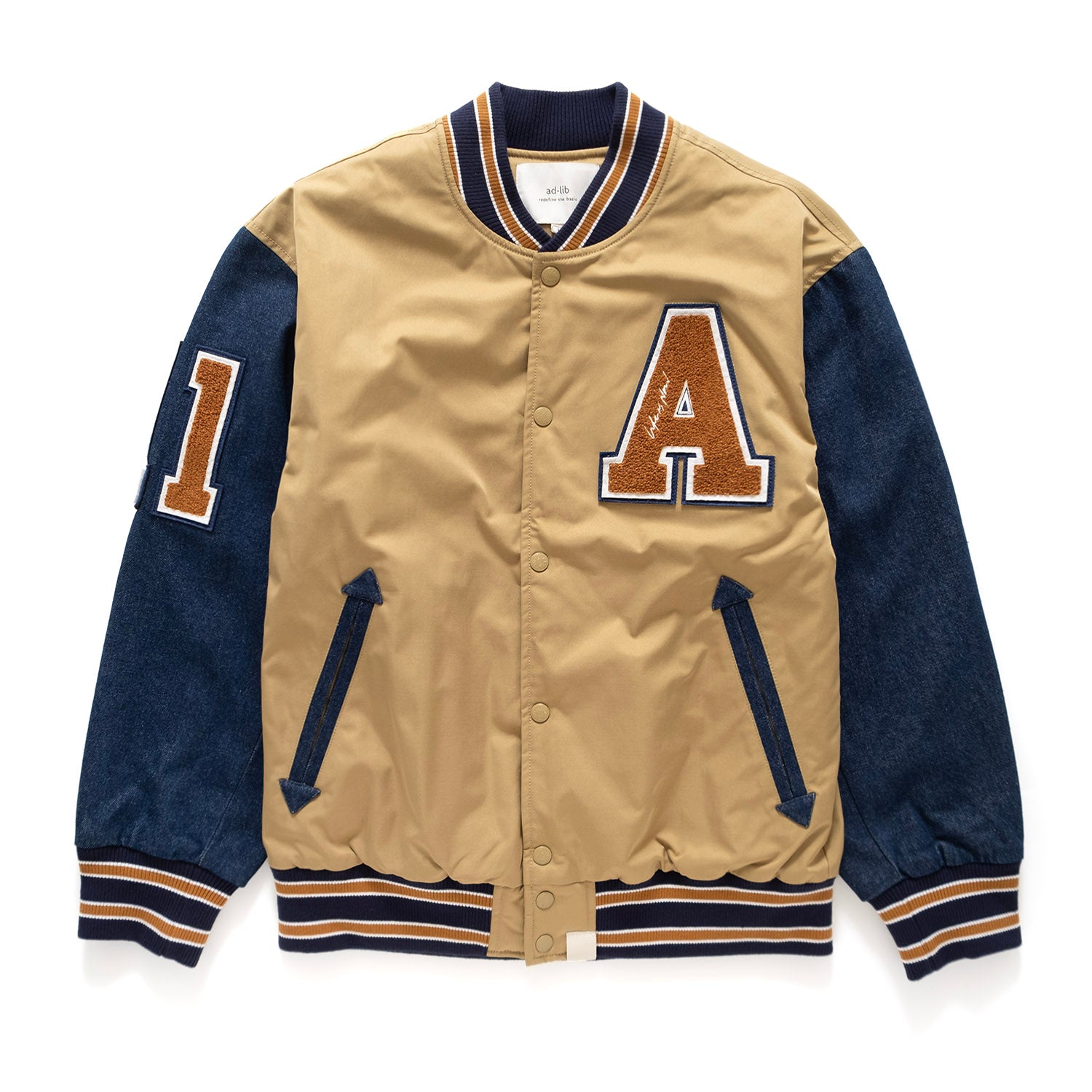 (JK319) Embroidered Varsity Jacket adlib