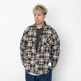 (YS329) Patchwork Fabric Shirt