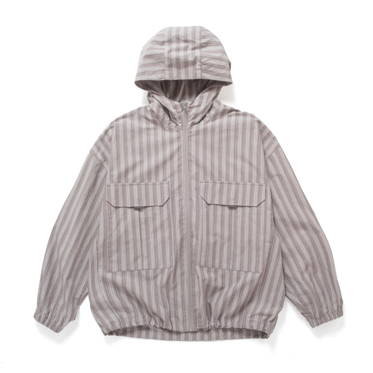 (JK455) Striped Hooded Jacket