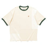 (TP1721) 窩夫格拼色滾邊Tee