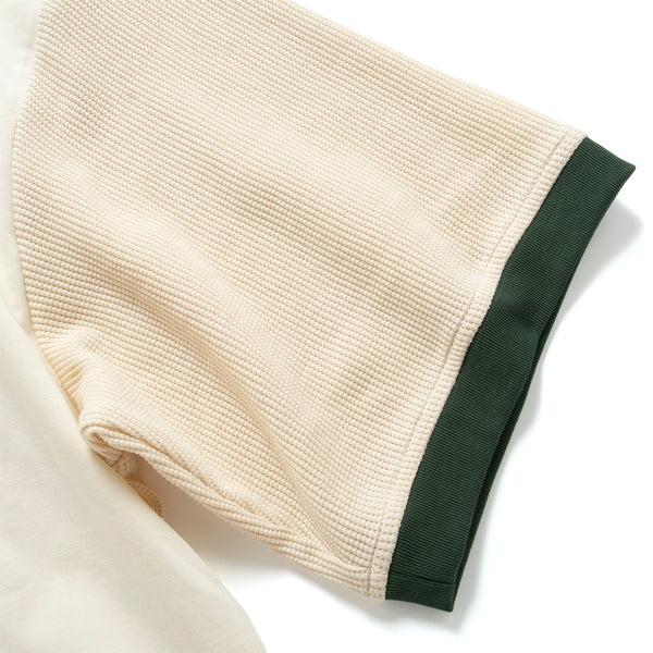 (TP1721) 窩夫格拼色滾邊Tee