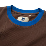 (TP1721) 窩夫格拼色滾邊Tee