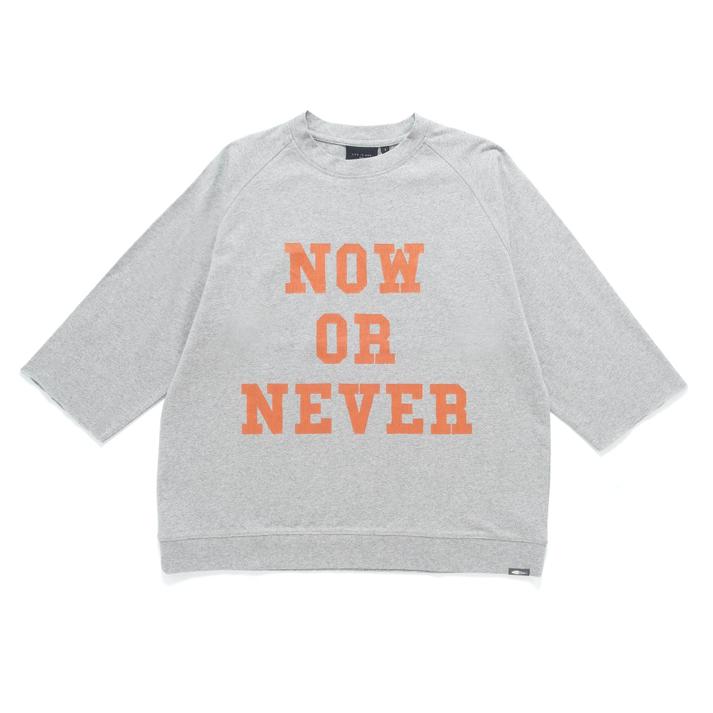 (TP1723) Washed Cropped Sleeve Tee