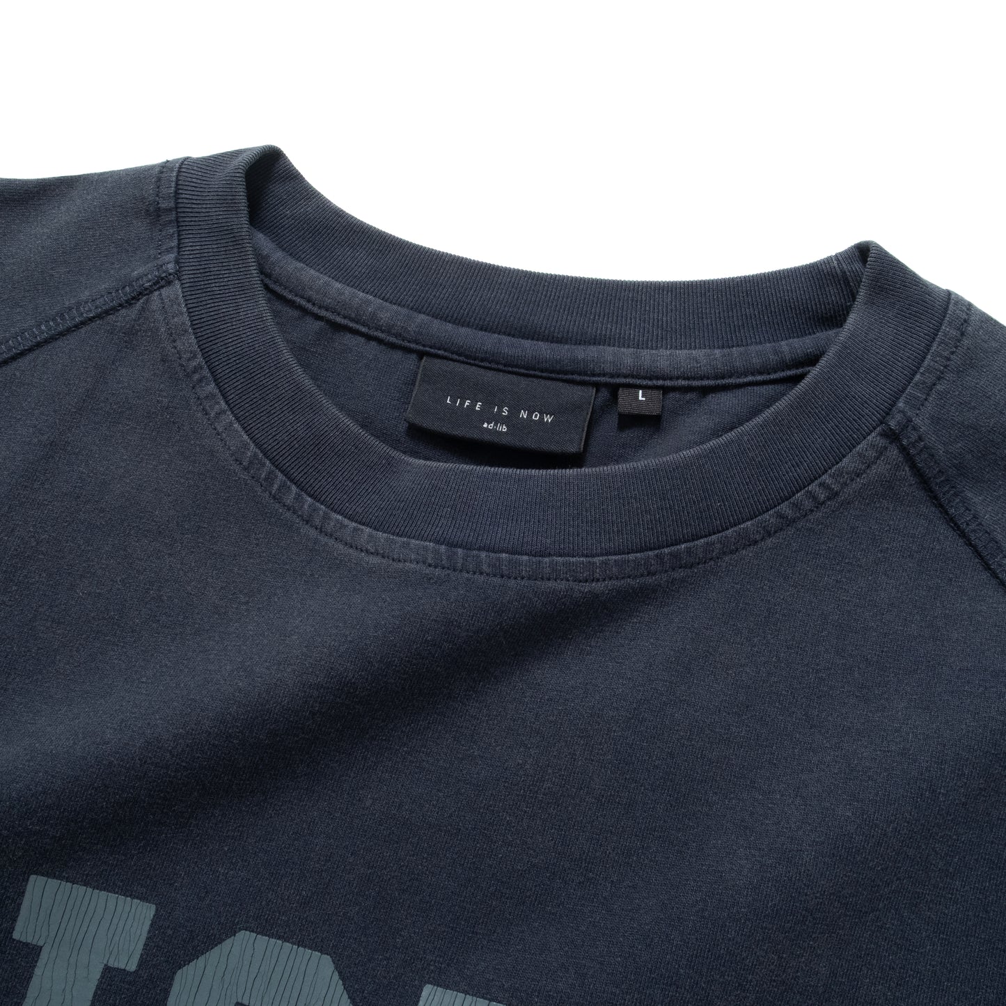 (TP1723) Washed Cropped Sleeve Tee