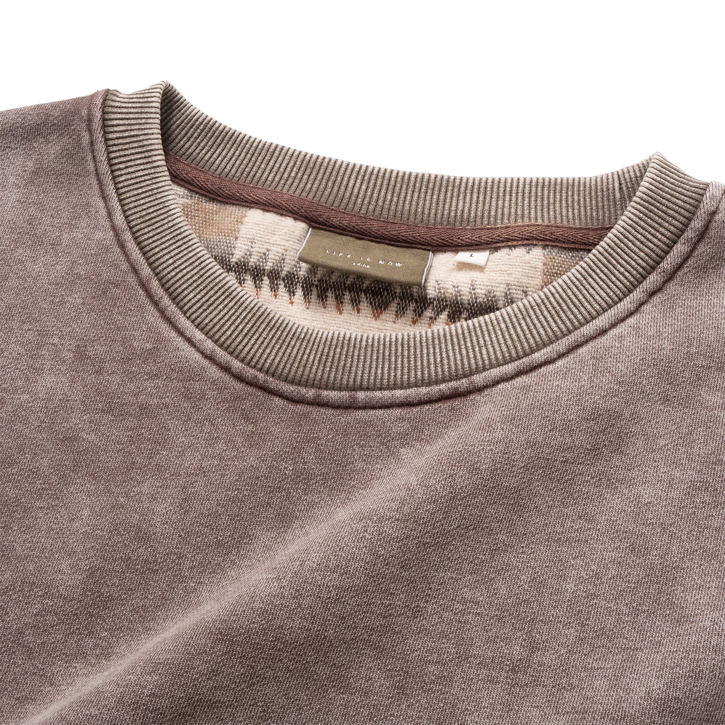 (SW514) Washed Tribal Pattern Sweater