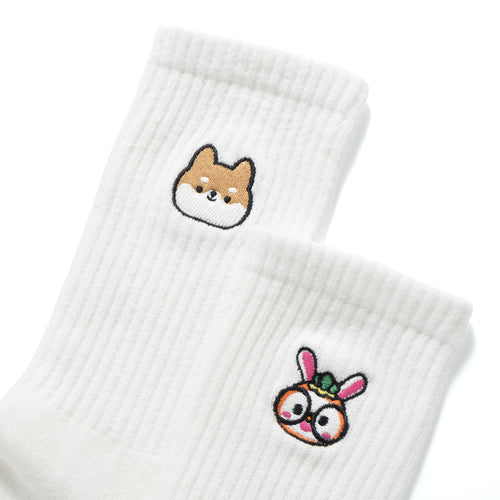 (EX656) Graphic Embroidery Socks