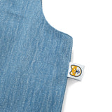 (EX657) Graphic Washed Denim Tote Bag