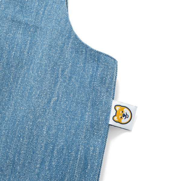 (EX657) Graphic Washed Denim Tote Bag