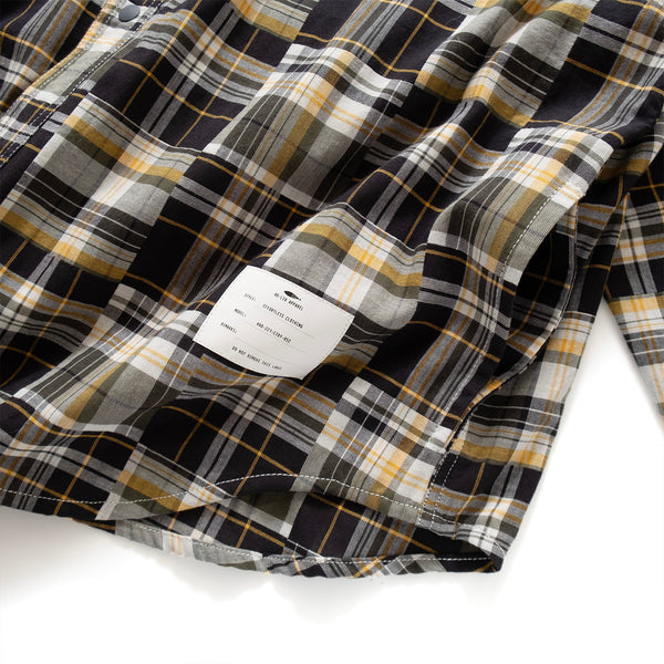 (YS329) Patchwork Fabric Shirt