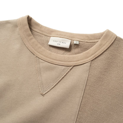 (SW571) Tonal Patchwork Sweatshirt