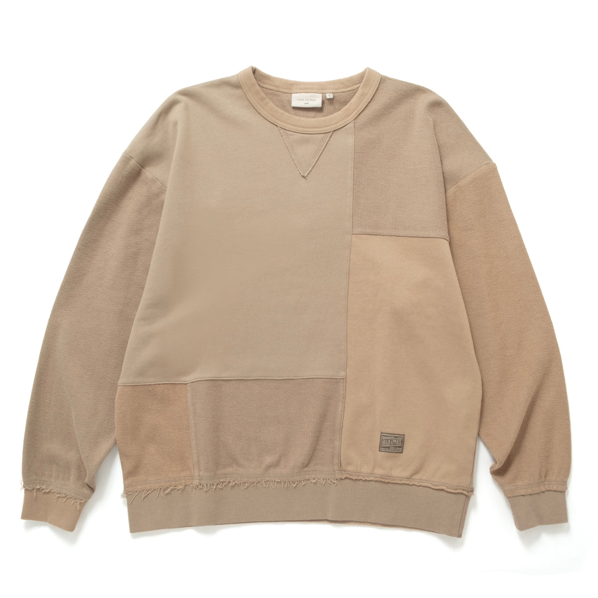 (SW571) Tonal Patchwork Sweatshirt