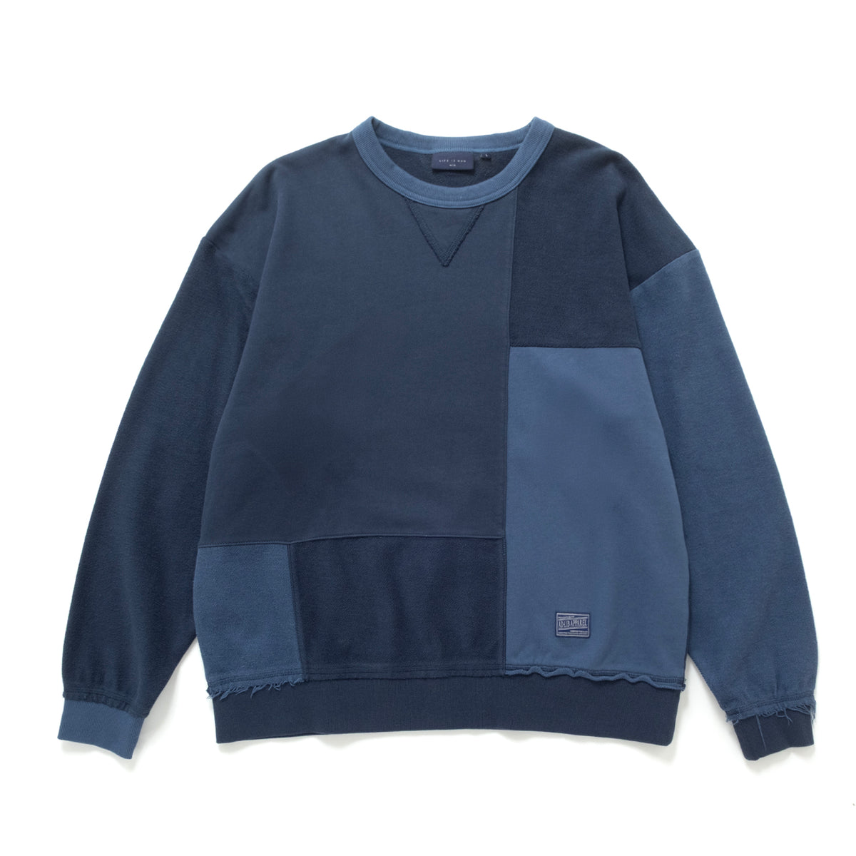 (SW571) Tonal Patchwork Sweatshirt