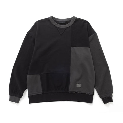(SW571) Tonal Patchwork Sweatshirt