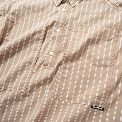 (ST528) 2 Ways Stripes Shirt