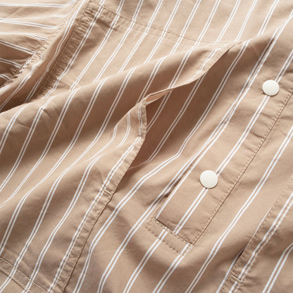 (ST528) 2 Ways Stripes Shirt