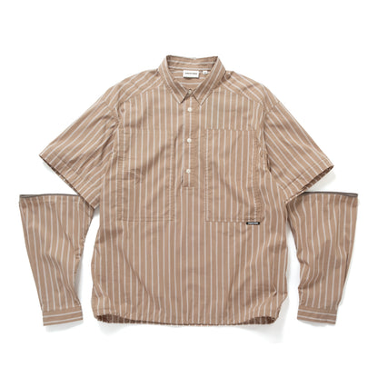(ST528) 2 Ways Stripes Shirt