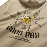 (ZW546) Wasted Bird Graphic Hoodie