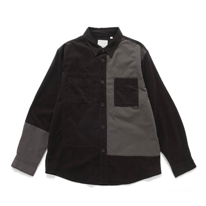 (ST561) Two Tone Patchwork Shirt