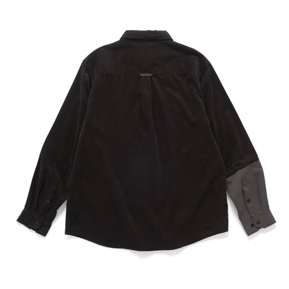(ST561) Two Tone Patchwork Shirt