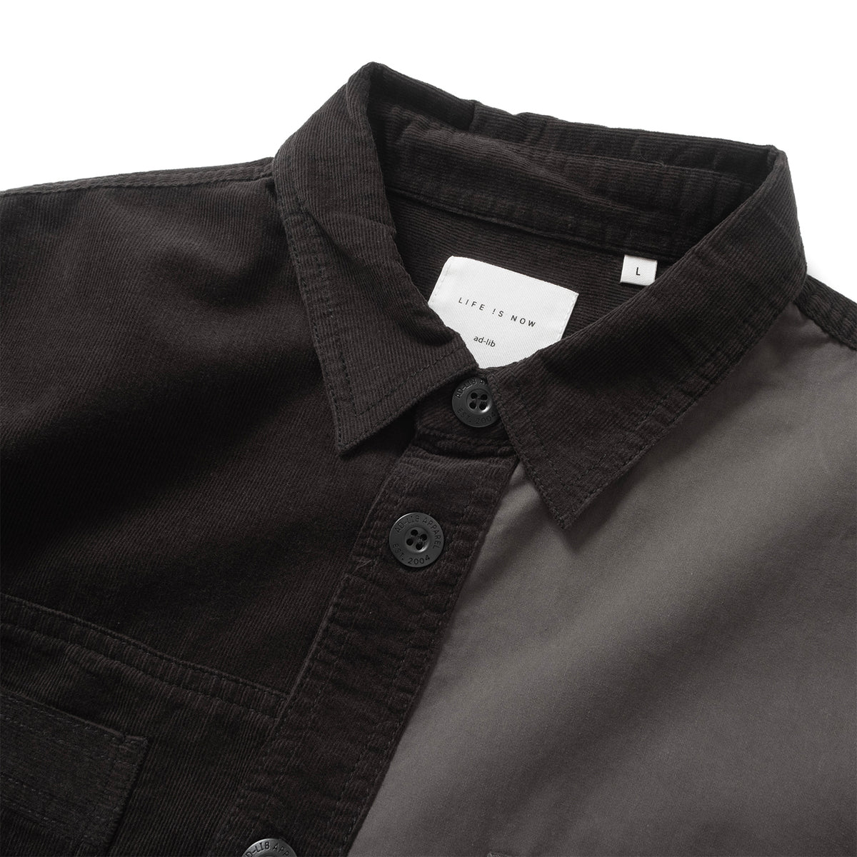 (ST561) Two Tone Patchwork Shirt