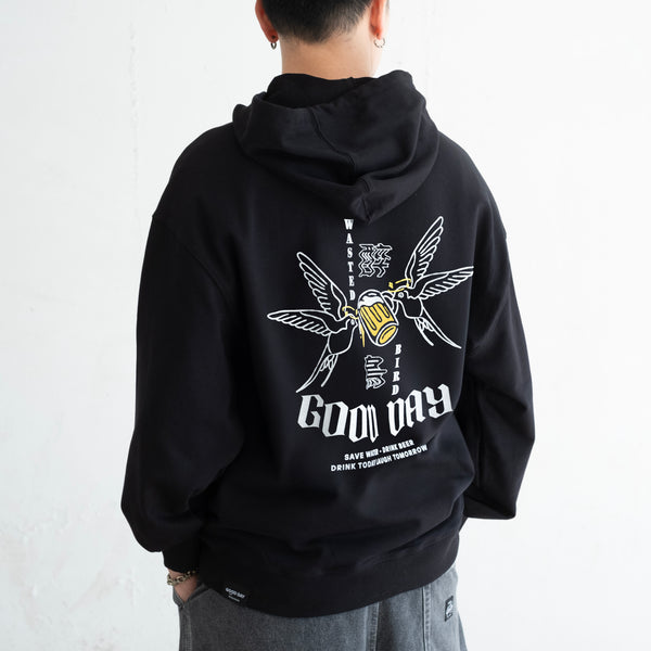 (ZW546) Wasted Bird Graphic Hoodie