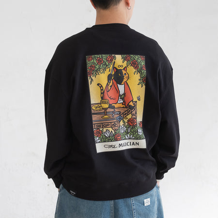 (EX637) Tired on Bus Graphic Sweater