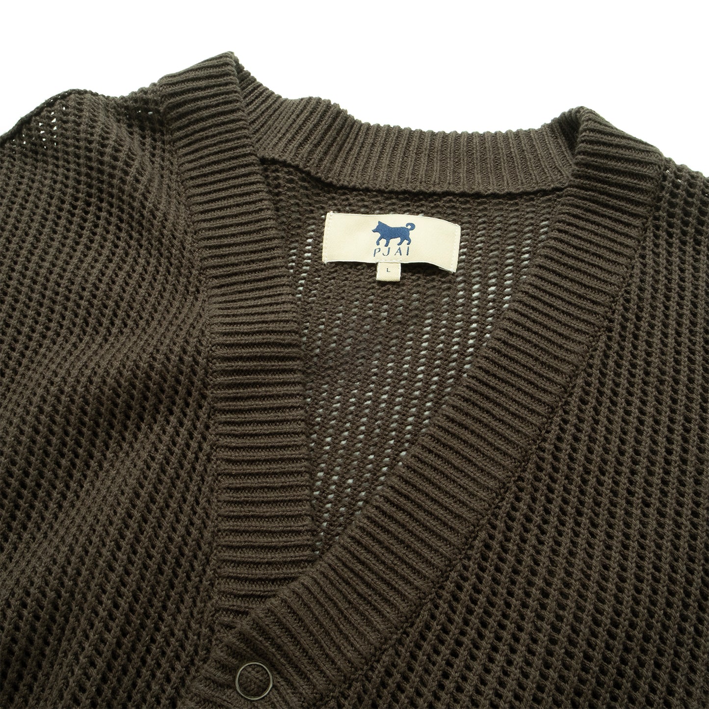 (CD106) Knit Mesh Cardigan