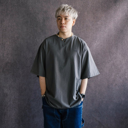 (YT976) Double Pocket Oversize Tee