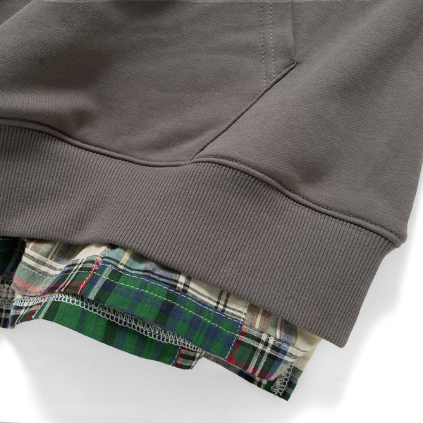 (ZW537) Patchwork Layer Hoodie