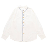 (ST486) Floral Embroidery Shirt