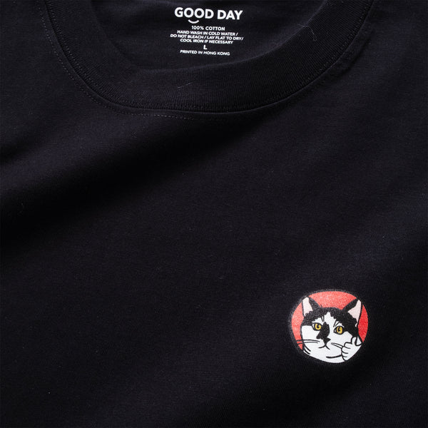 (ZT1787) Good Job Cat IG Graphic Long Sleeve Tee