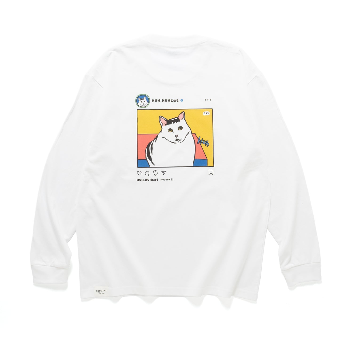 (ZT1788) Huh Cat IG Graphic Long Sleeve Tee