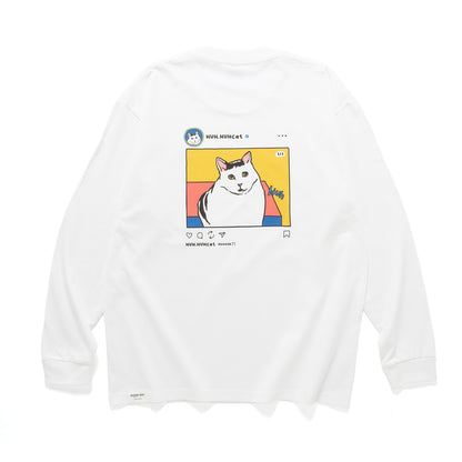 (ZT1788) Huh Cat IG Graphic Long Sleeve Tee