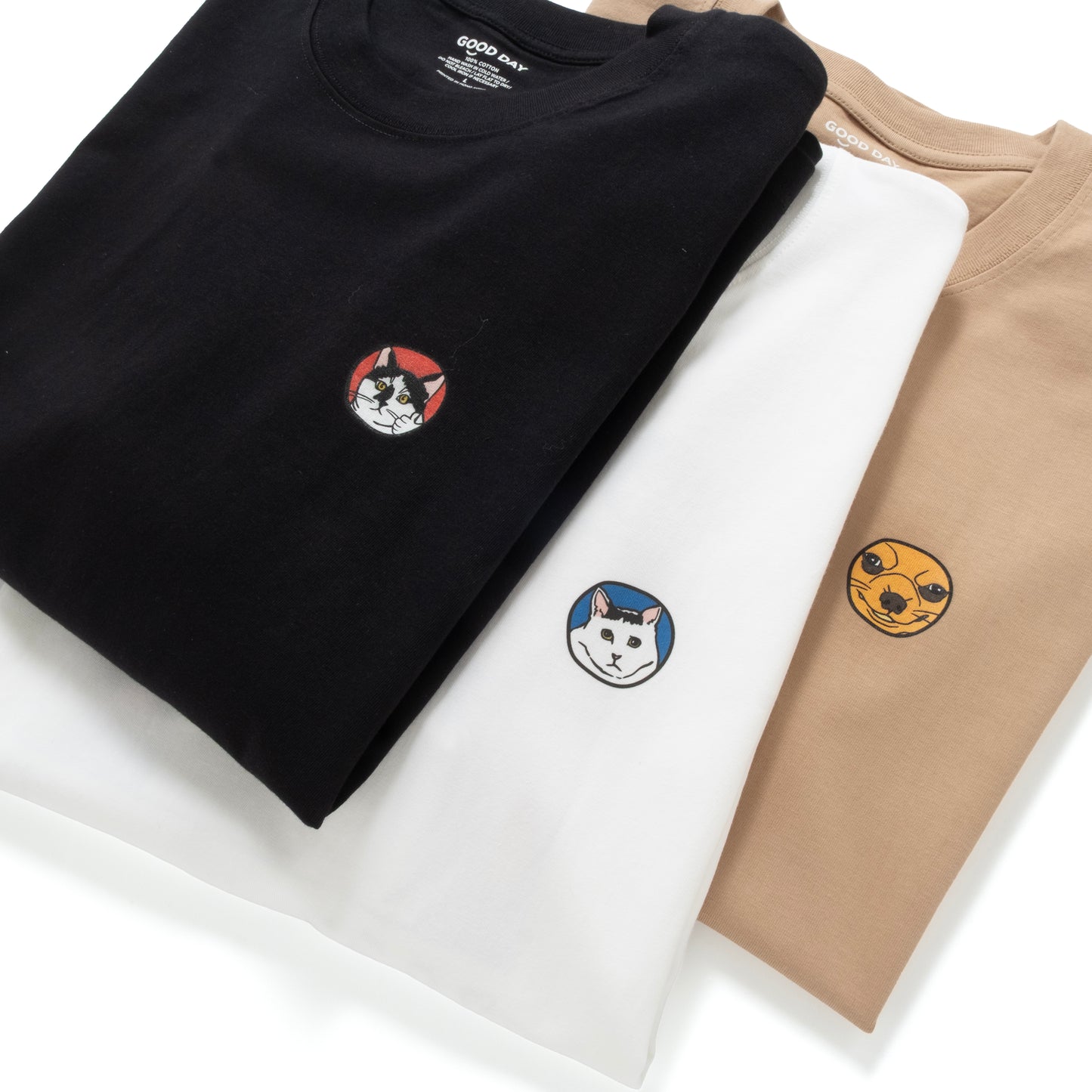 (ZT1787) Good Job Cat IG Graphic Long Sleeve Tee