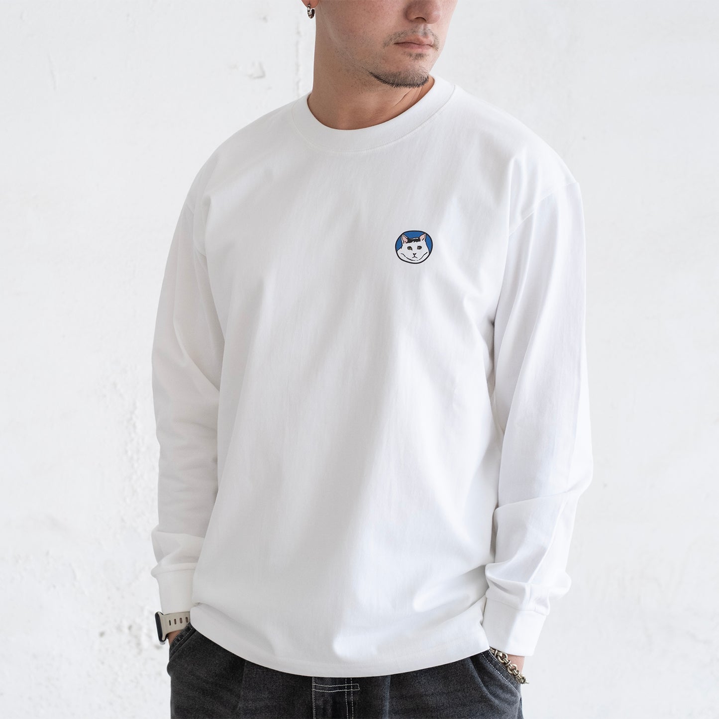 (ZT1788) Huh Cat IG Graphic Long Sleeve Tee
