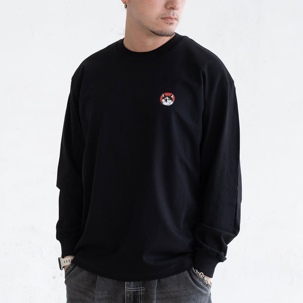 (ZT1787) Good Job Cat IG Graphic Long Sleeve Tee