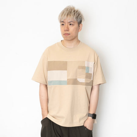 (ZT1252) Ivy Bear Patchwork Graphic Tee