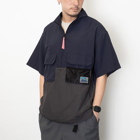 (ST311) Oversize Denim Patchwork Shirt
