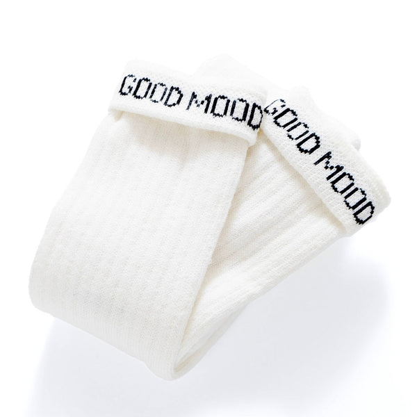 (SK076) Good Mood Message Rolled Socks