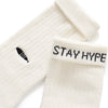 (SK078) Stay Hype Message Rolled Socks