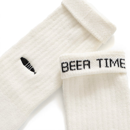 (SK079) Hangover Message Rolled Socks