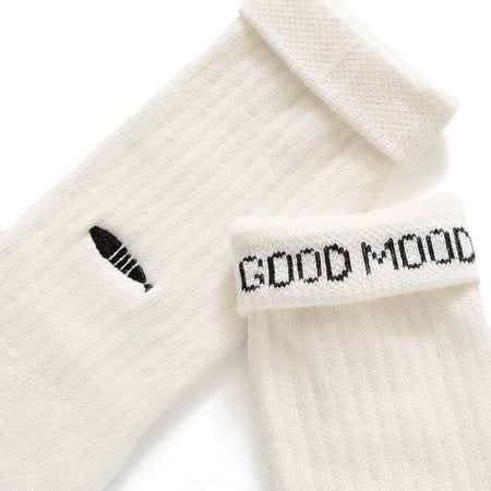 (SK078) Stay Hype Message Rolled Socks