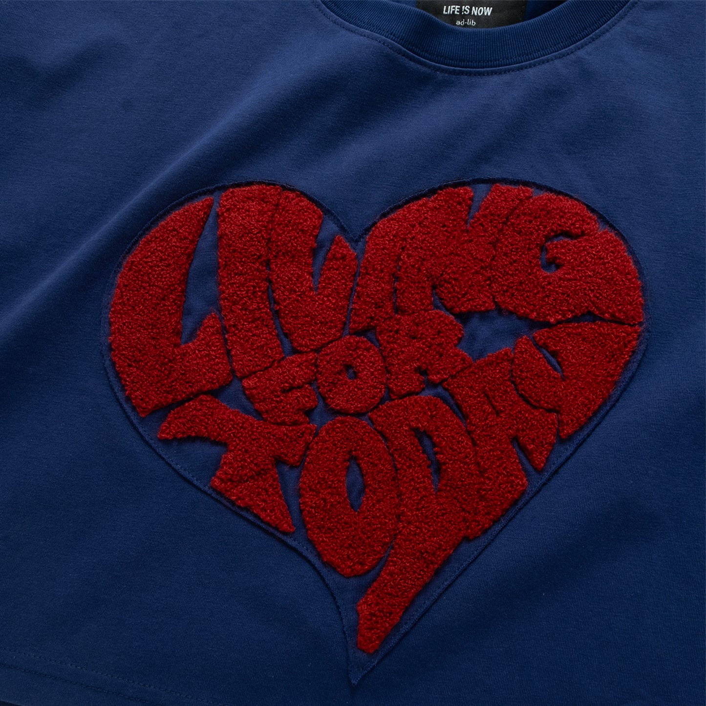 (TP1729) Heart Patch Cropped Tee