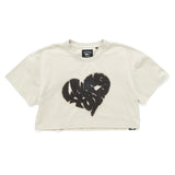 (TP1729) Heart Patch Cropped Tee