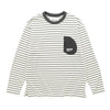 (TP1720) Stripe Pocket Long Sleeve Tee