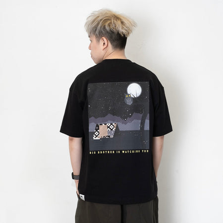 (ZT1482) Hawaii Surfing Graphic Pocket Tee
