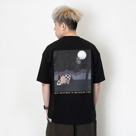 (ZT1261) Japanese Doll Patchwork Graphic Tee