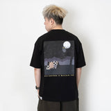 (ZT1273) Owl Graphic Pocket Tee